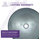 Deco-Glass Vessel Sink in Brushed Silver
