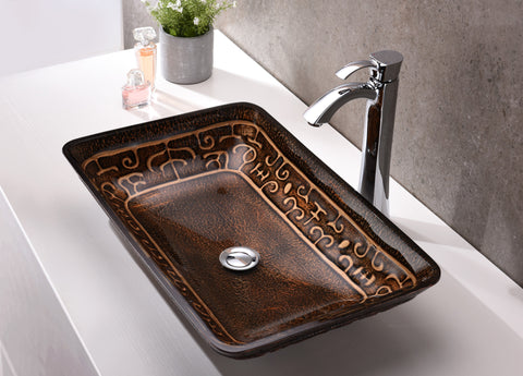 Tuasavi Series Vessel Sink in Macedonian Bronze