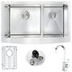 K36203A-035 - ANZZI Elysian Farmhouse 36 in. Kitchen Sink with Opus Faucet in Polished Chrome
