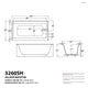 60 in. L x 32 in. W x 83 in. H Left Drain White Rectangular Tub with Frameless Sliding Tub Door in Matte Black Finish