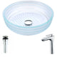 Canta Series Deco-Glass Vessel Sink with Crown Faucet
