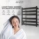 Note Series 6-Bar Stainless Steel Wall Mounted Towel Warmer in Matte Black