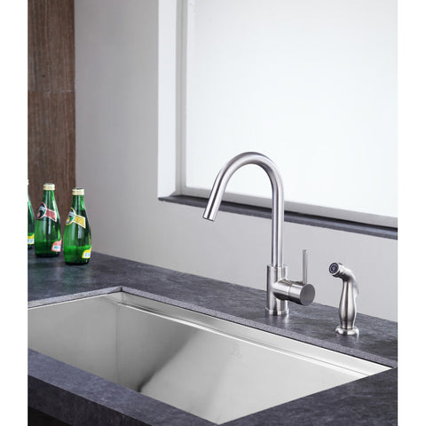 KF-AZ222BN - ANZZI Farnese Single-Handle Standard Kitchen Faucet in Brushed Nickel