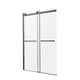SD-FRLS05801MB - ANZZI Kahn Series 48 in. x 76 in. Frameless Sliding Shower Door with Horizontal Handle in Matte Black