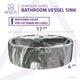 ANZZI Rhapsody Series Ceramic Vessel Sink in Neolith Marble Finish