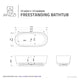 ANZZI Sabbia 5.9 ft. Solid Surface Center Drain Freestanding Bathtub