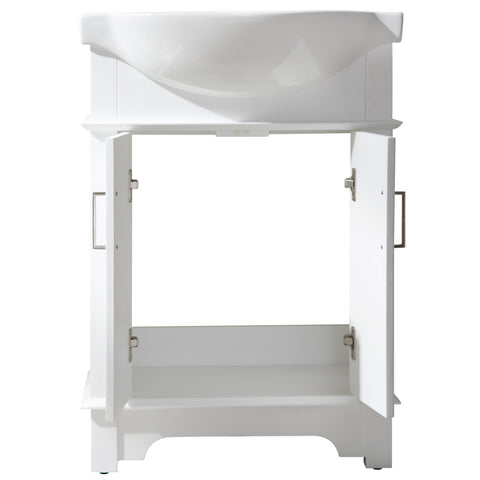 ANZZI Montbrun 24 in. W x 34 in. H Bath Vanity with White Basin and Mirror