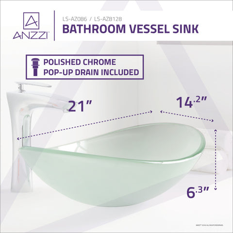 Forza Series Deco-Glass Vessel Sink
