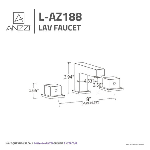 L-AZ188ORB - Bonette 8 in. Widespread 2-Handle Bathroom Faucet in Oil Rubbed Bronze