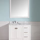 Chateau 36 in. W x 35 in. H Bath Vanity in Rich White with Carrara White Marble Vanity Top in Carrara White with White Basin and Mirror