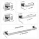 ANZZI 5-Piece Brushed Nickel Bathroom Accessories Set