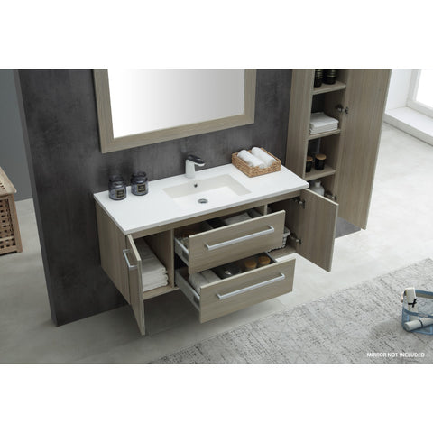 V-CQA033-48-X - ANZZI Conques 48 in. W x 20 in. H Bathroom Vanity Set in Rich Gray