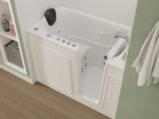 ANZZI 52 in. x 30 in. Right Drain Combination Jetted Bathtub in White with Elongated Toilet and Soft Close Lid