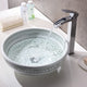 Cadence Series 16 in. Round Bathroom Vessel Sink with Stain-Resistant Non-Porous Surface in Decor White Finish Glass