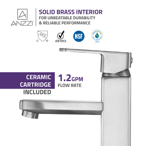 ANZZI Nettuno Single Handle Vessel Sink Bathroom Faucet