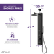 Beverly Series 43 in. 3-Jetted Shower Tower with Heavy Rain Shower and Body Jets and Spray Wand in Matte Black