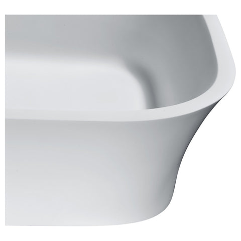 ANZZI Ajeet Solid Surface Vessel Sink in White