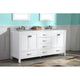 VT-MRCT0072-WH - ANZZI Chateau 72 in. W x 22 in. D Bathroom Bath Vanity Set in White with Carrara Marble Top with White Sink