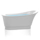 Prima 67 in. Acrylic Flatbottom Non-Whirlpool Bathtub with Kros Faucet and Talos 1.6 GPF Toilet