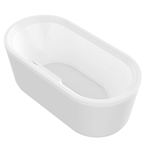 ANZZI Jetson Series 67" Air Jetted Freestanding Acrylic Bathtub in White