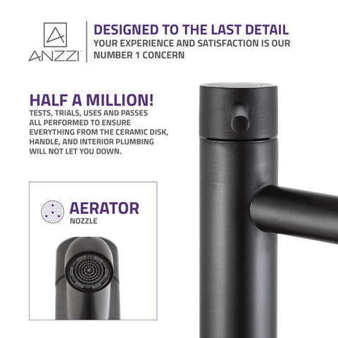 ANZZI Single Hole Single Handle Bathroom Faucet