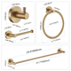 ANZZI 4-Piece Brushed Gold Bathroom Accessories Set