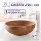 ANZZI Earthen Series Vessel Sink in Creamy Beige