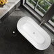 FT-AZ650-59 - ANZZI Bailey 59 in. Acrylic and Solid Surface Glossy Flatbottom Bathtub in White