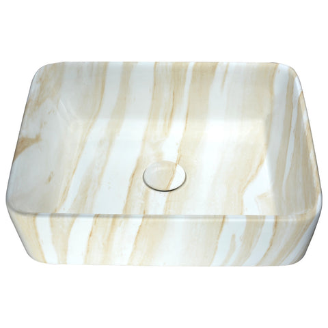 LS-AZ243 - ANZZI Marbled Series Ceramic Vessel Sink in Marbled Cream Finish