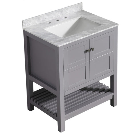 V-MGG013-30-X - ANZZI Montaigne 30 in. W x 35 in. H Bathroom Bath Vanity Set in Rich Gray