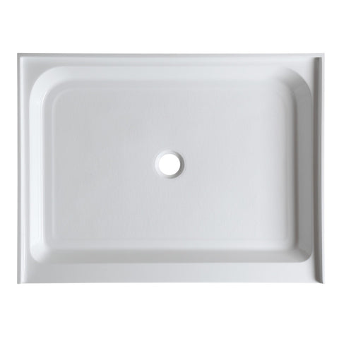 ANZZI Route 36 x 48  in. Single Threshold Shower Base in White