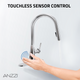 Modern Touchless Polished Chrome Pull-Down Kitchen Faucet