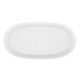 ANZZI Roccia 5.1 ft. Solid Surface Center Drain Freestanding Bathtub in Matte White