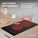 Twilight Collection 12-In. Electric Cooktop in Black Glass with Dual-Zone Control, Radiant Heating, and Ceramic Hobs