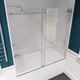 60 in. x 62 in. Frameless Sliding Tub Door in Polished Chrome