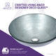 Deco-Glass Vessel Sink in Brushed Silver