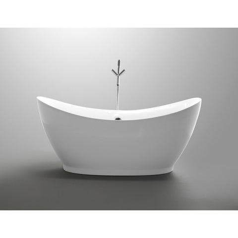 ANZZI 5.67 ft. Freestanding Bathtub in White
