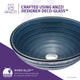 ANZZI Rongomae Series Deco-Glass Vessel Sink in Coiled Blue