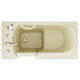 AZ2653LBS - ANZZI Coupe Series 26 in. x 53 in. Left Drain Quick Fill Walk-In Soaking Tub in Biscuit