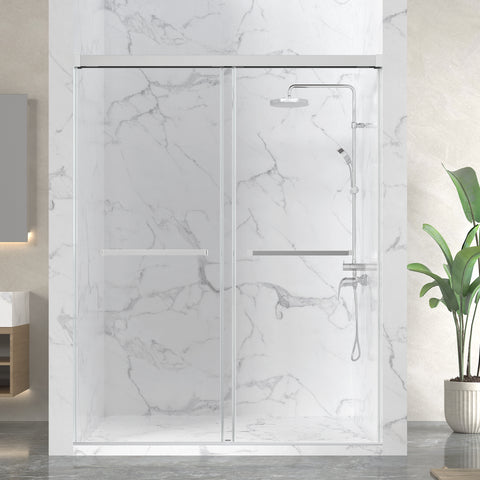 Ward Series Frameless Sliding Shower Door in Various colors with Tempered Clear Glass