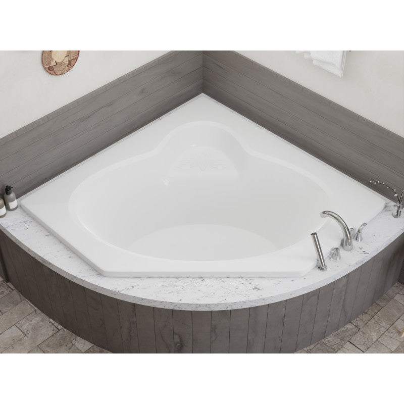 AZ6060SS - ANZZI Rana 5 ft. Acrylic Center Drain Corner Bathtub in 