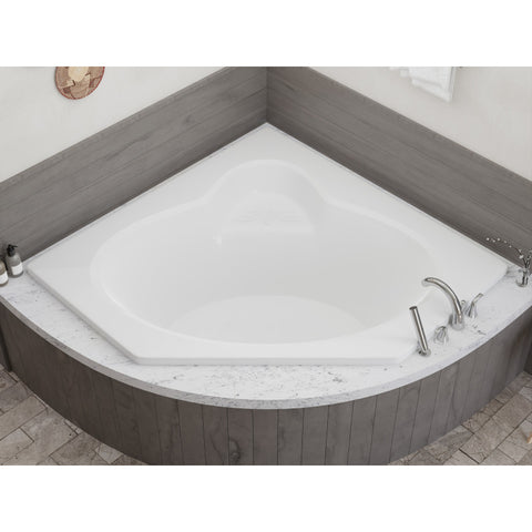 AZ6060SS - ANZZI Rana 5 ft. Acrylic Center Drain Corner Bathtub in White