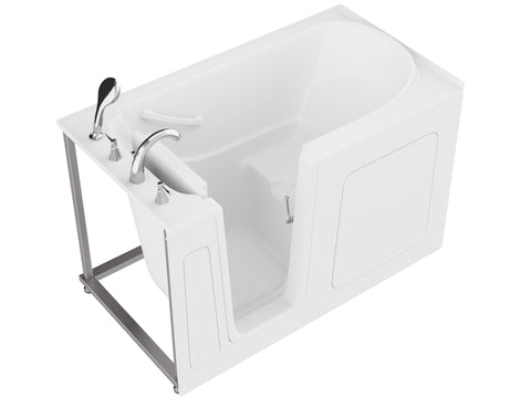 ANZZI 32 in. x 60 in. Left Drain Quick Fill Walk-In Soaking Tub in White