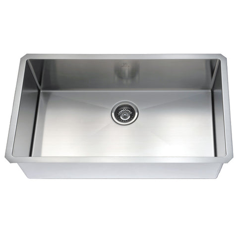 ANZZI VANGUARD Undermount 32 in. Single Bowl Kitchen Sink with Accent Faucet