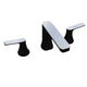 L-AZ902MB-CH - ANZZI 2-Handle 3-Hole 8 in. Widespread Bathroom Faucet With Pop-up Drain in Matte Black & Chrome