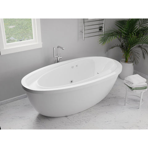 Leni 5.9 ft. Jetted Whirlpool Tub with Reversible Drain in White