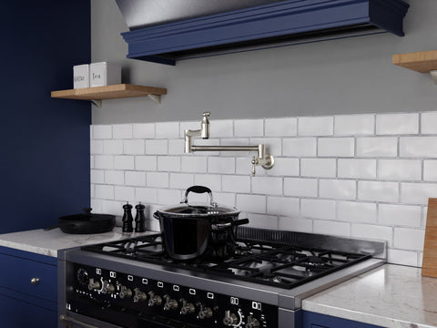 Marca 360-Degree 24 in. Wall Mounted Pot Filler with Dual Swivel