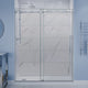 ANZZI 60" x 76" Frameless Sliding Shower Door, 3/8" TSUNAMI GUARD Glass, Exposed Rollers and RHINO ALLOY Hardware, Polished Chrome