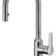 Cresent Single Handle Pull-Down Sprayer Kitchen Faucet in Brushed Nickel