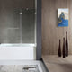 60 in. L x 32 in. W x 79 in. H Right Drain White Rectangular Tub with Frameless Hinged Tub Door in Brushed Nickel Finish